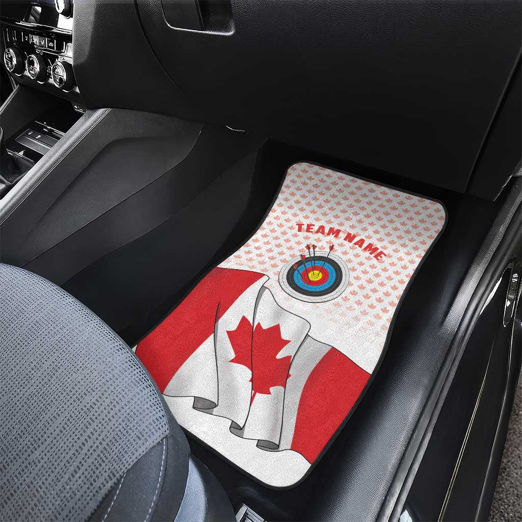 Personalized Canada Archery Car Mats Maple Leaf Canadian Flag
