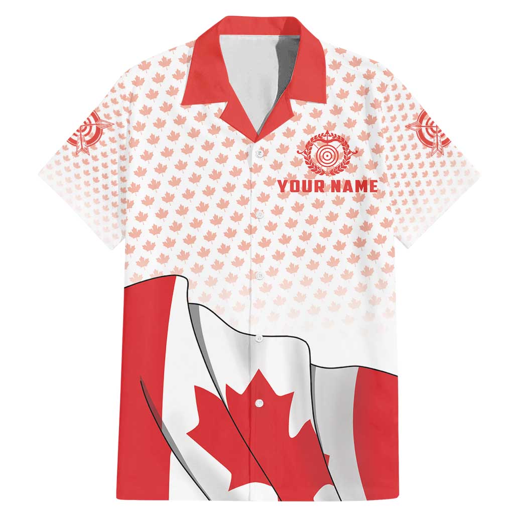 Personalized Canada Archery Family Matching Mermaid Dress and Hawaiian Shirt Maple Leaf Canadian Flag