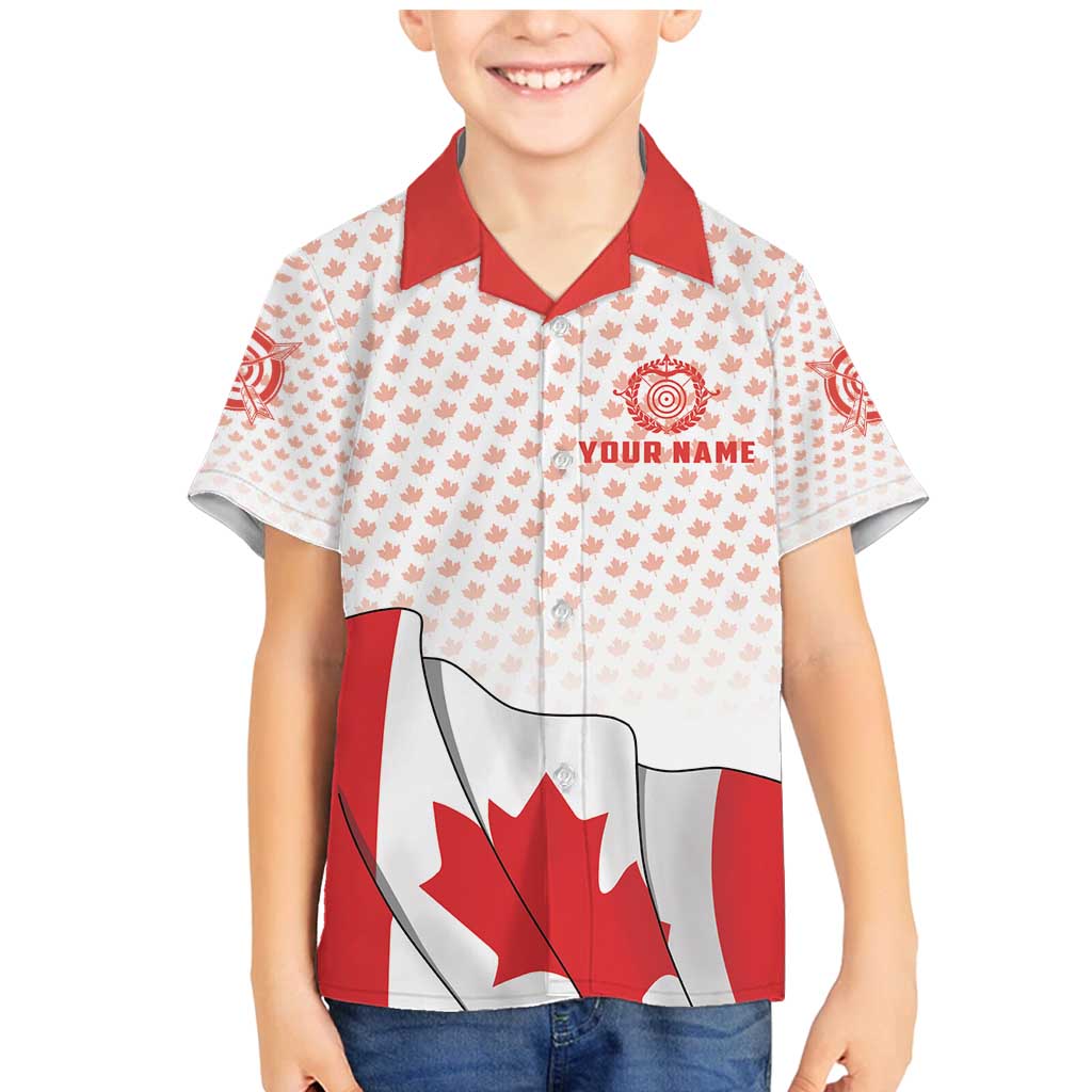 Personalized Canada Archery Family Matching Mermaid Dress and Hawaiian Shirt Maple Leaf Canadian Flag