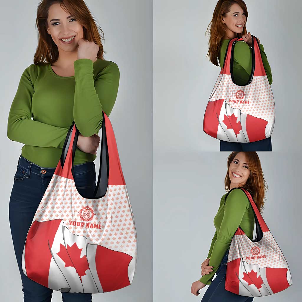 Personalized Canada Archery Grocery Bag Maple Leaf Canadian Flag