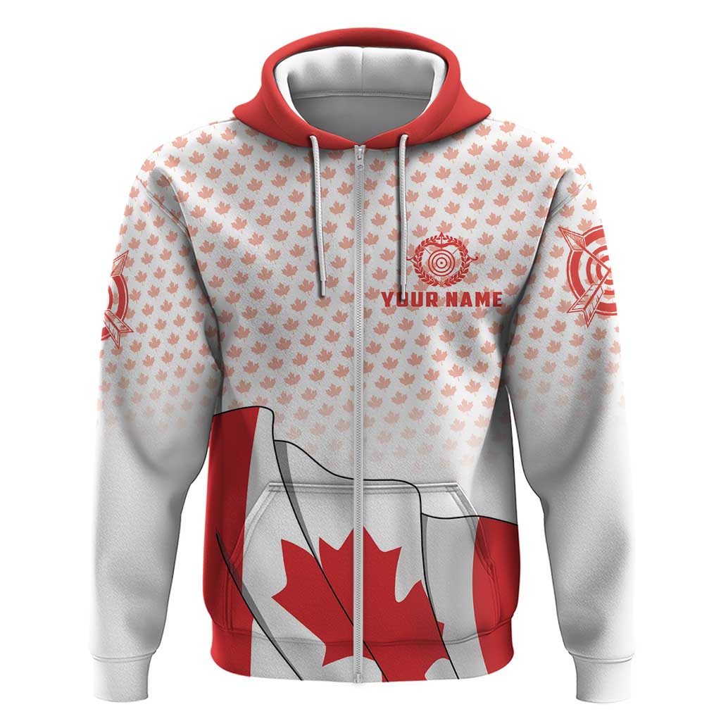 Personalized Canada Archery Hoodie Maple Leaf Canadian Flag