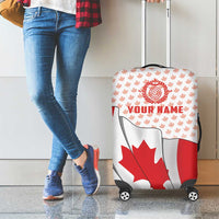 Personalized Canada Archery Luggage Cover Maple Leaf Canadian Flag