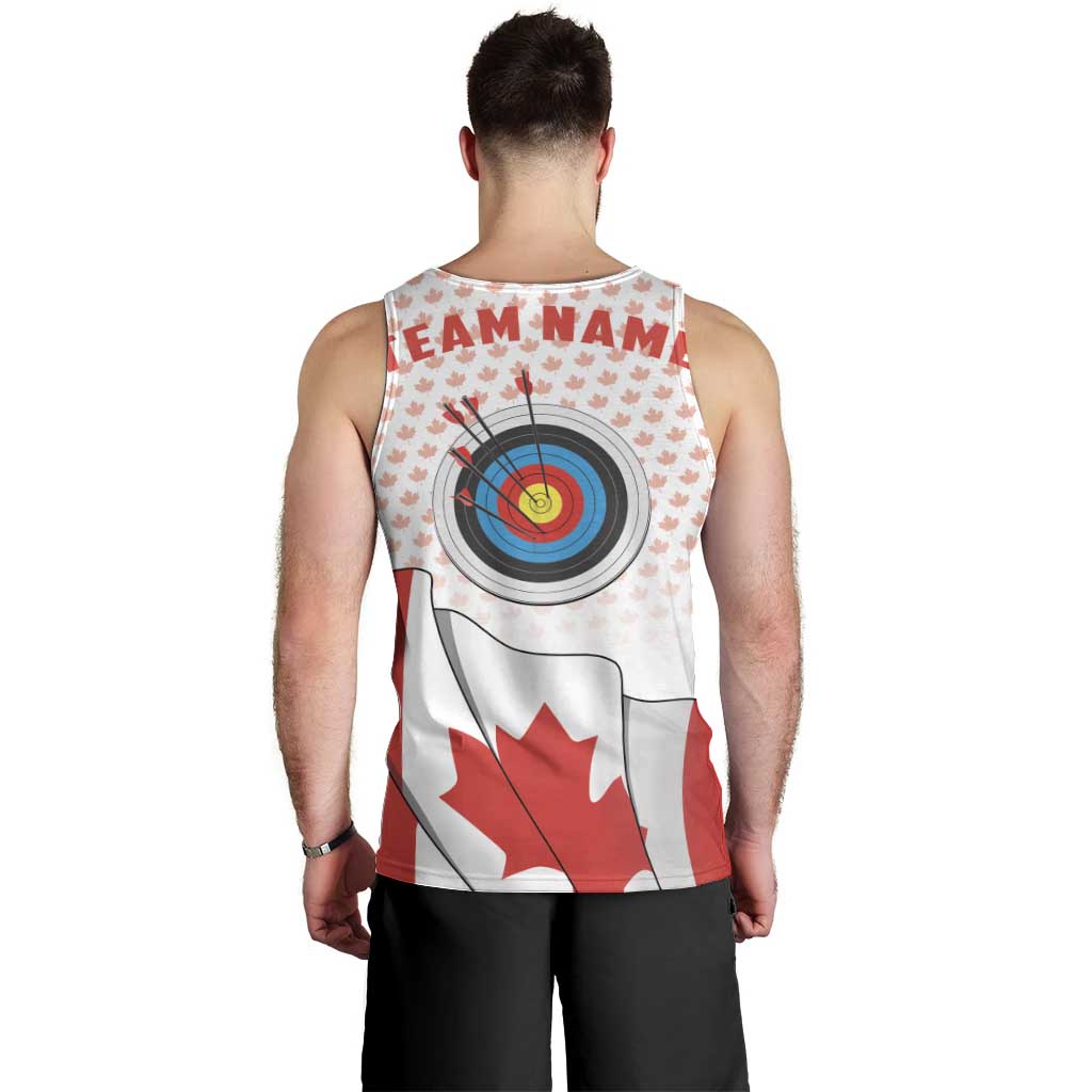 Personalized Canada Archery Men Tank Top Maple Leaf Canadian Flag