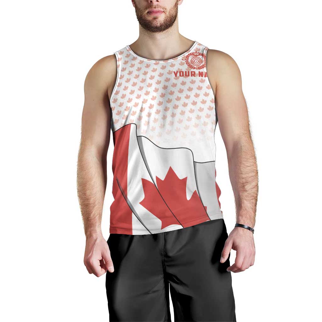 Personalized Canada Archery Men Tank Top Maple Leaf Canadian Flag