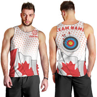 Personalized Canada Archery Men Tank Top Maple Leaf Canadian Flag