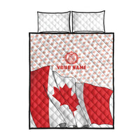 Personalized Canada Archery Quilt Bed Set Maple Leaf Canadian Flag