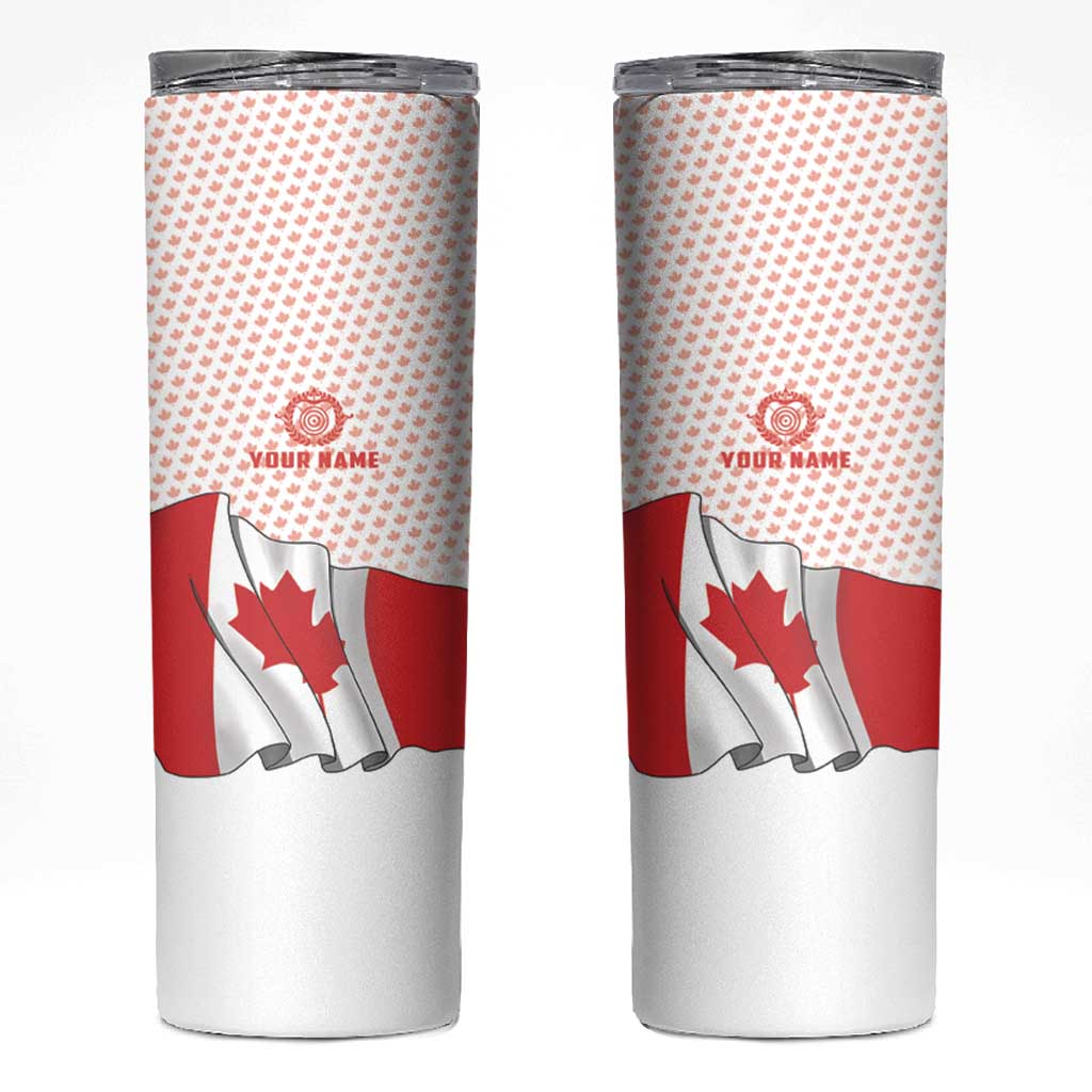 Personalized Canada Archery Skinny Tumbler Maple Leaf Canadian Flag