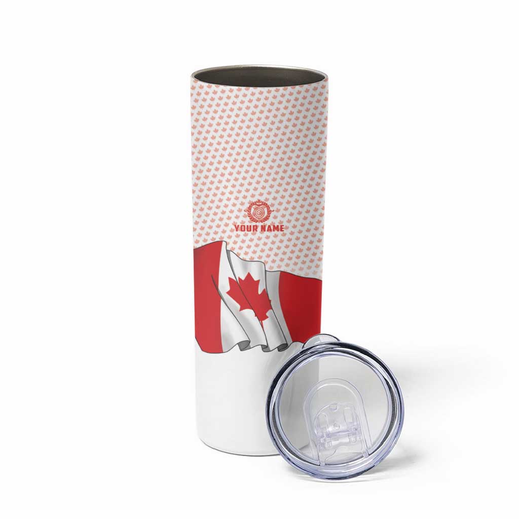 Personalized Canada Archery Skinny Tumbler Maple Leaf Canadian Flag