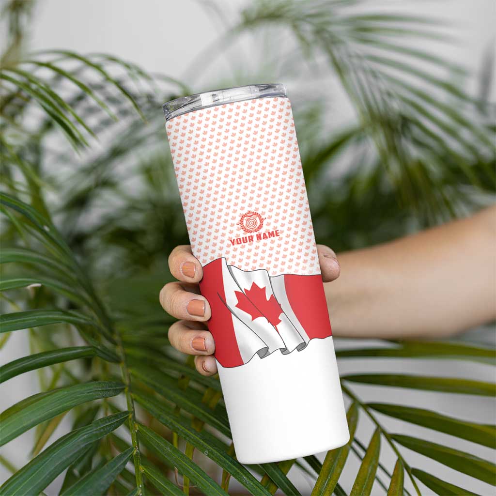 Personalized Canada Archery Skinny Tumbler Maple Leaf Canadian Flag
