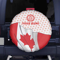 Personalized Canada Archery Spare Tire Cover Maple Leaf Canadian Flag