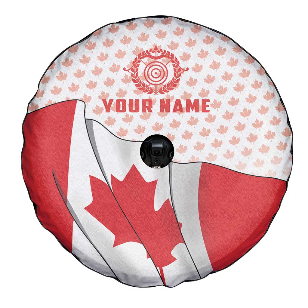 Personalized Canada Archery Spare Tire Cover Maple Leaf Canadian Flag