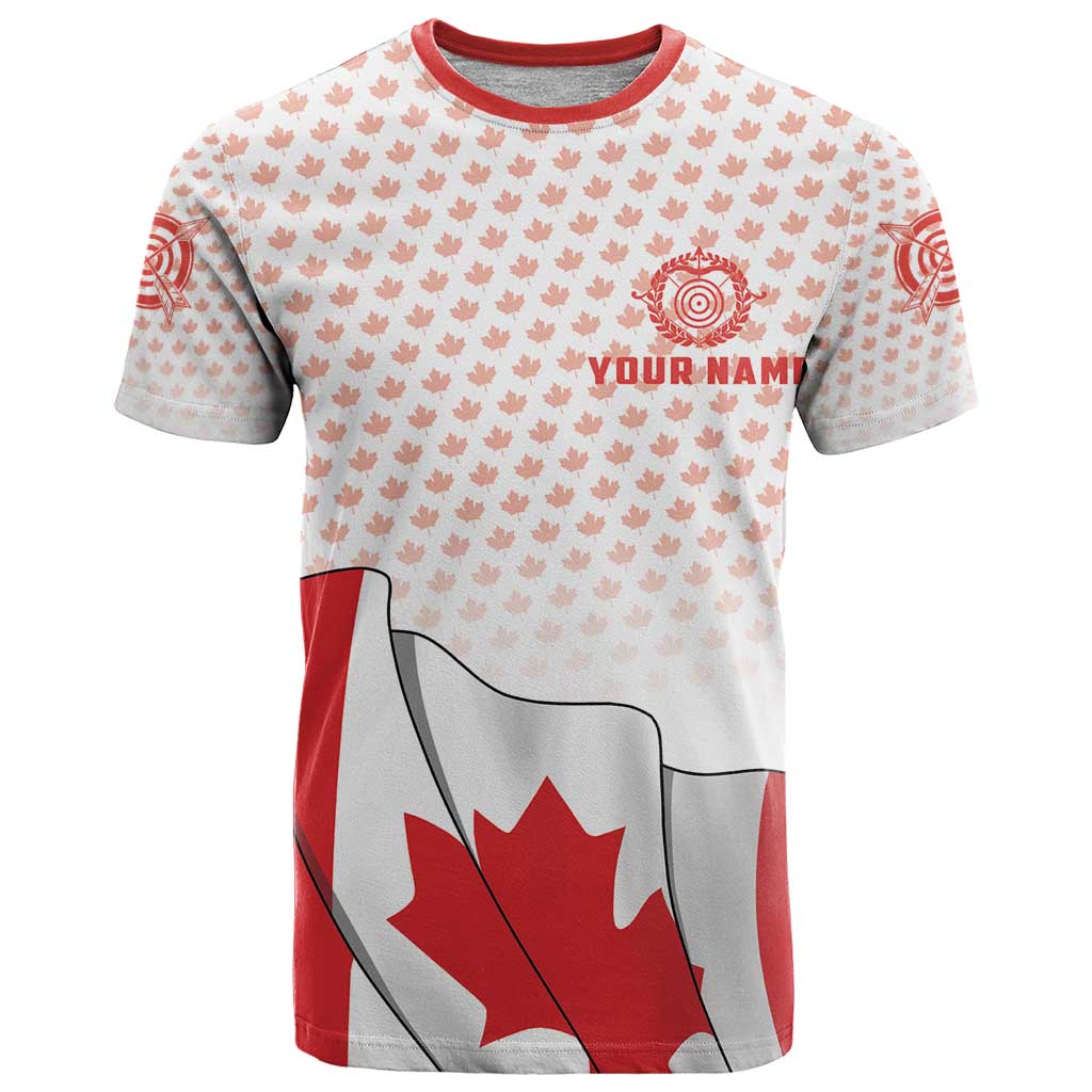 Personalized Canada Archery T Shirt Maple Leaf Canadian Flag