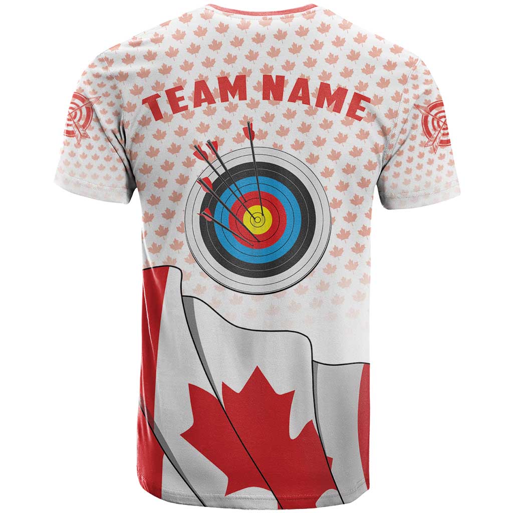 Personalized Canada Archery T Shirt Maple Leaf Canadian Flag