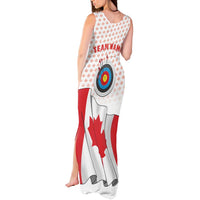 Personalized Canada Archery Tank Maxi Dress Maple Leaf Canadian Flag