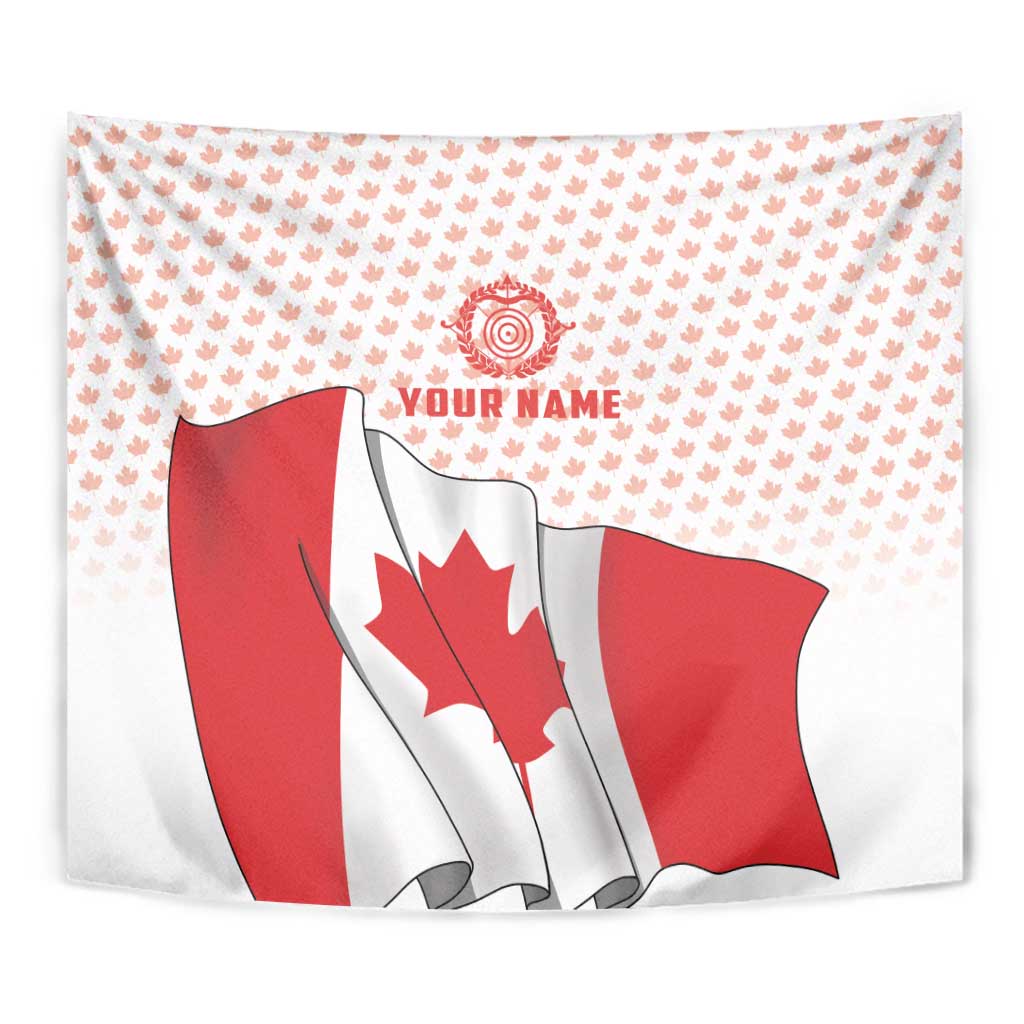 Personalized Canada Archery Tapestry Maple Leaf Canadian Flag
