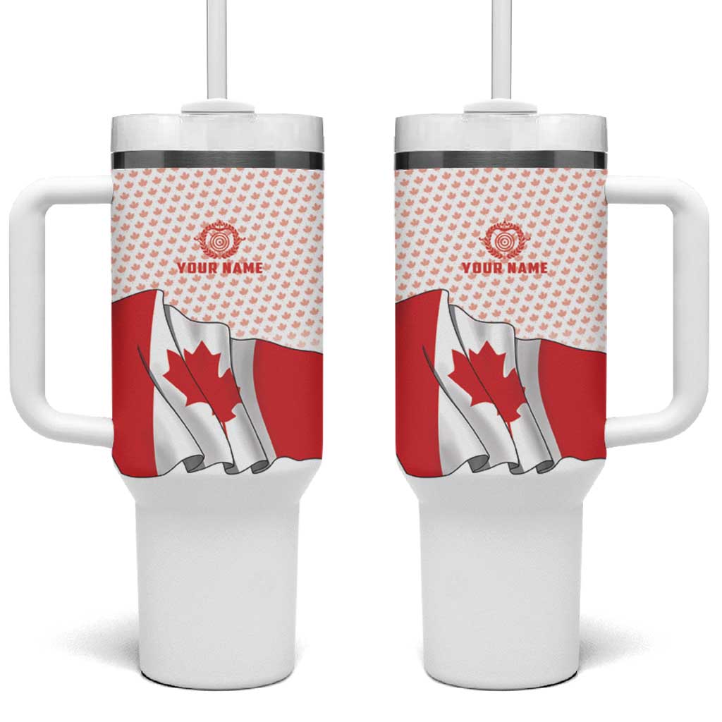 Personalized Canada Archery Tumbler With Handle Maple Leaf Canadian Flag