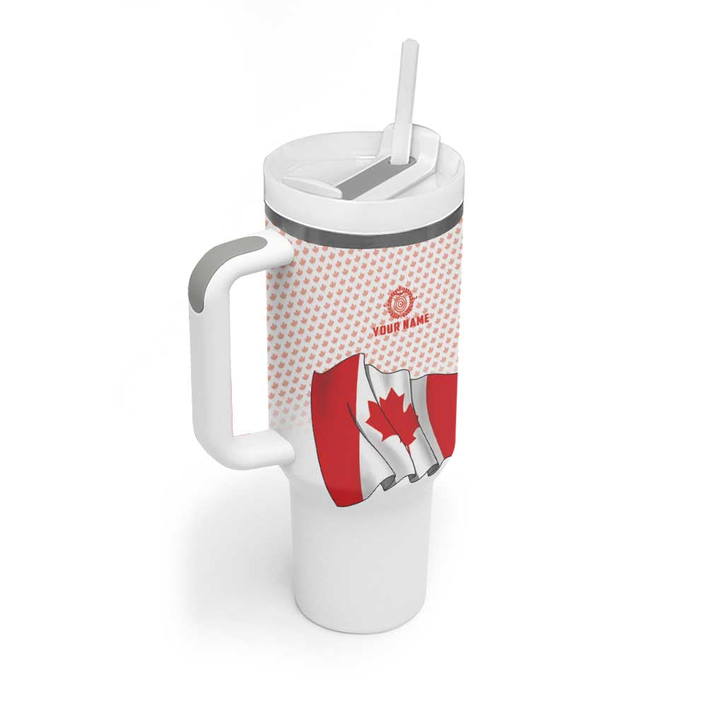 Personalized Canada Archery Tumbler With Handle Maple Leaf Canadian Flag