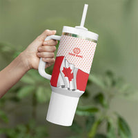 Personalized Canada Archery Tumbler With Handle Maple Leaf Canadian Flag