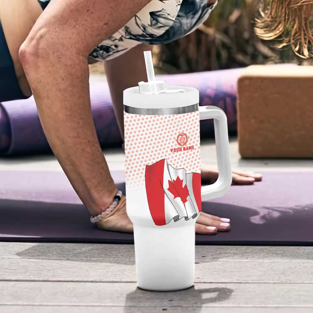 Personalized Canada Archery Tumbler With Handle Maple Leaf Canadian Flag