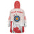 Personalized Canada Archery Wearable Blanket Hoodie Maple Leaf Canadian Flag