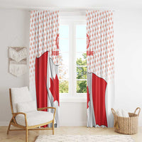 Personalized Canada Archery Window Curtain Maple Leaf Canadian Flag