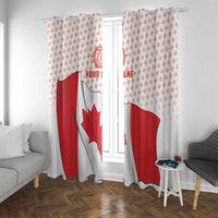 Personalized Canada Archery Window Curtain Maple Leaf Canadian Flag