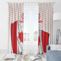 Personalized Canada Archery Window Curtain Maple Leaf Canadian Flag