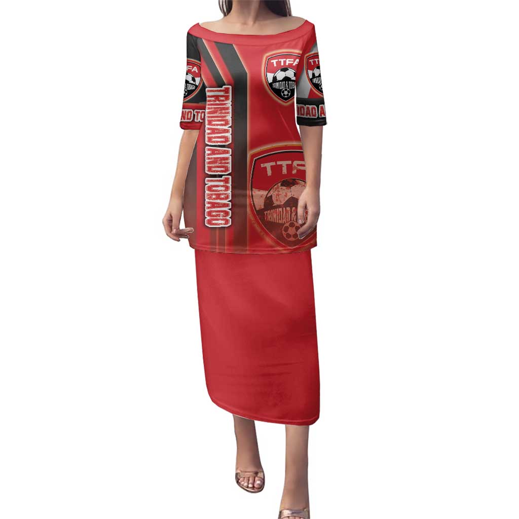 Trinidad and Tobago Football Family Matching Puletasi and Hawaiian Shirt Soca Warriors Soccer - Road To Champion