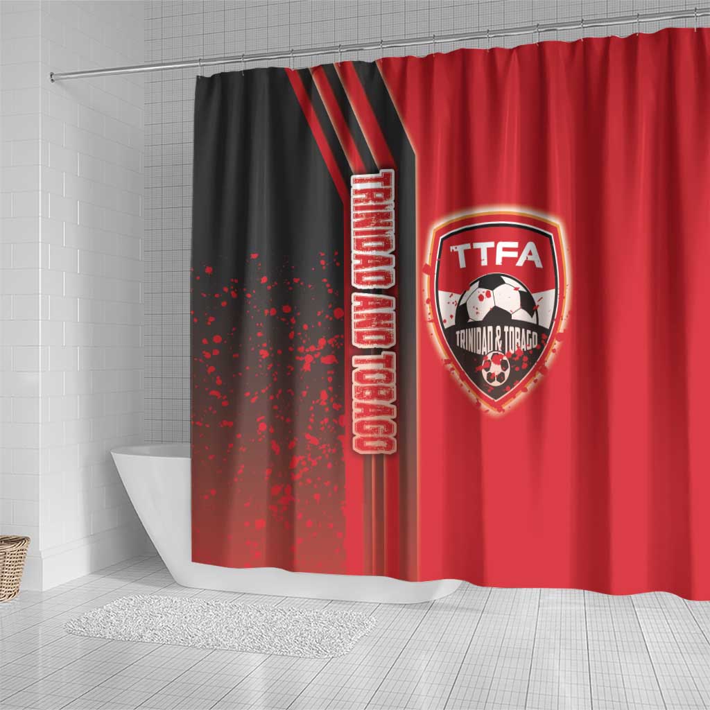Trinidad and Tobago Football Shower Curtain Soca Warriors Soccer - Road To Champion