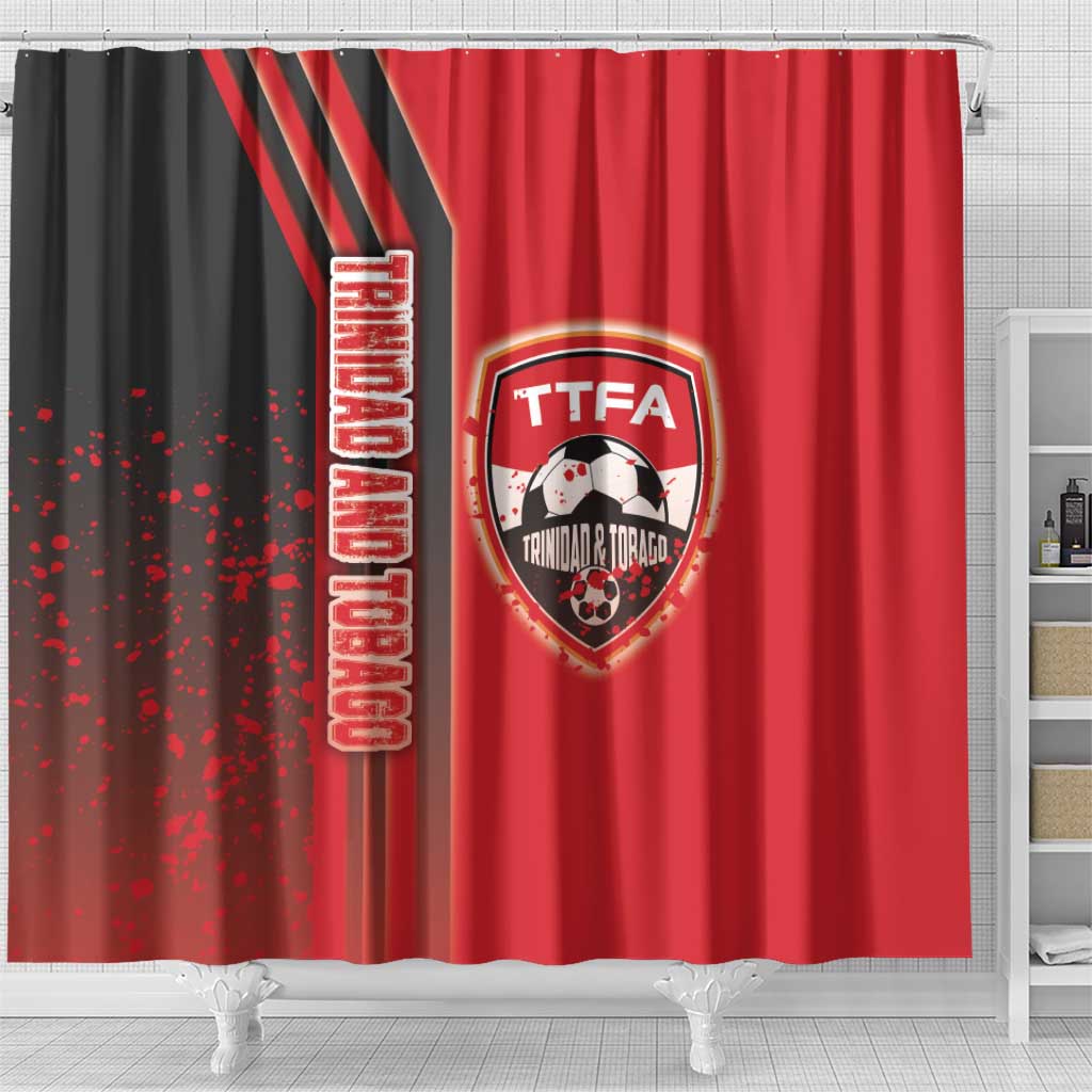 Trinidad and Tobago Football Shower Curtain Soca Warriors Soccer - Road To Champion