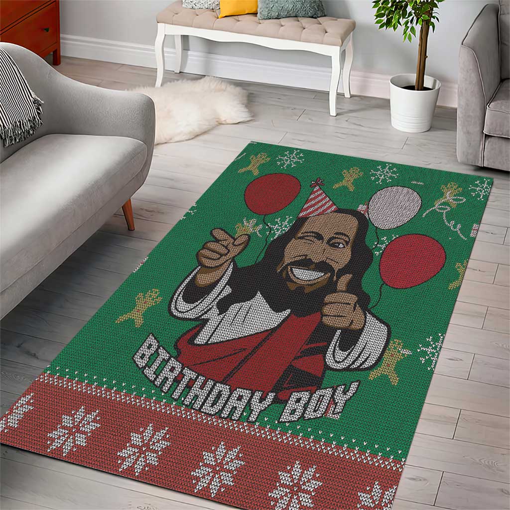 Birthday Boy Jesus Area Rug African Christian - Wonder Print Shop