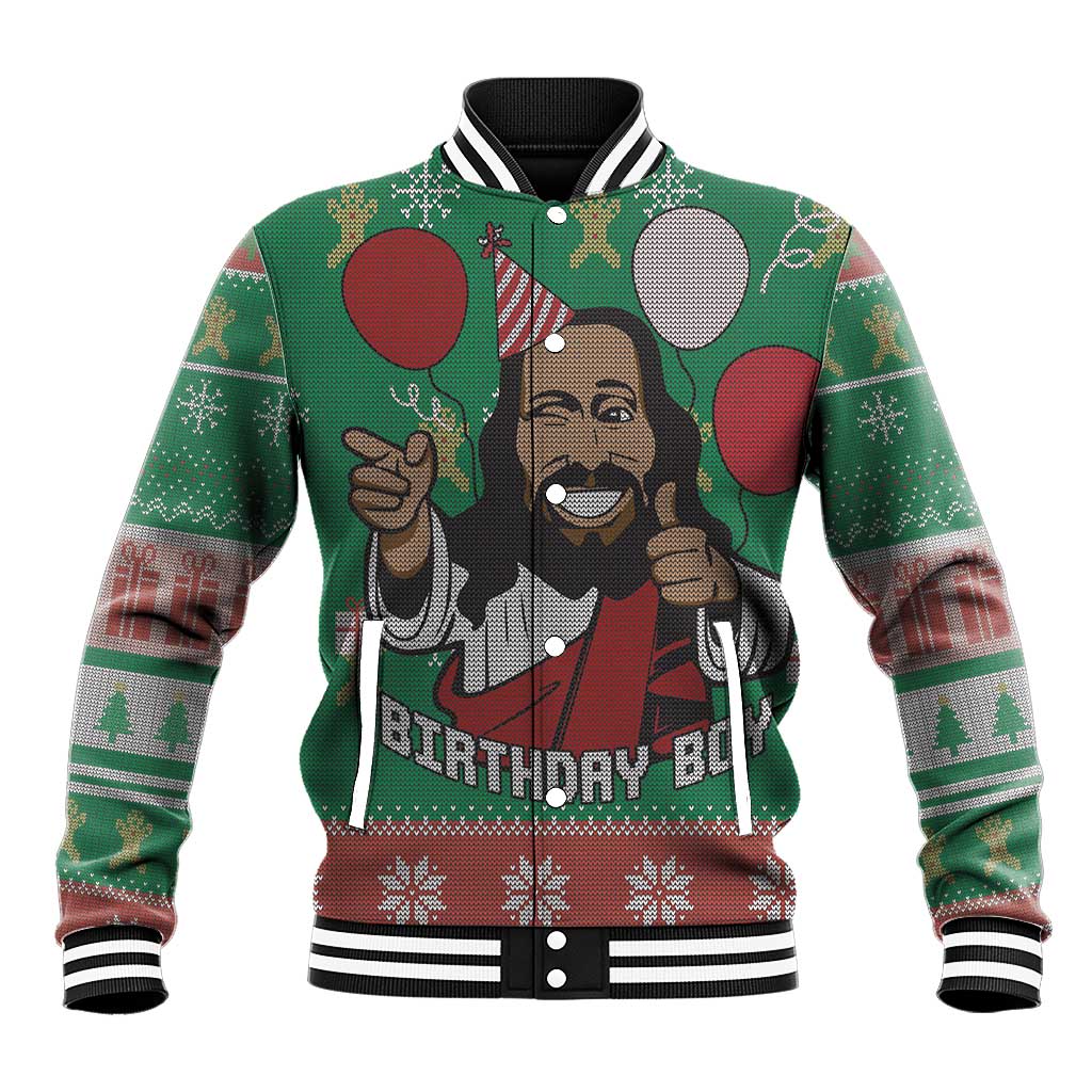 Birthday Boy Jesus Baseball Jacket African Christian - Wonder Print Shop