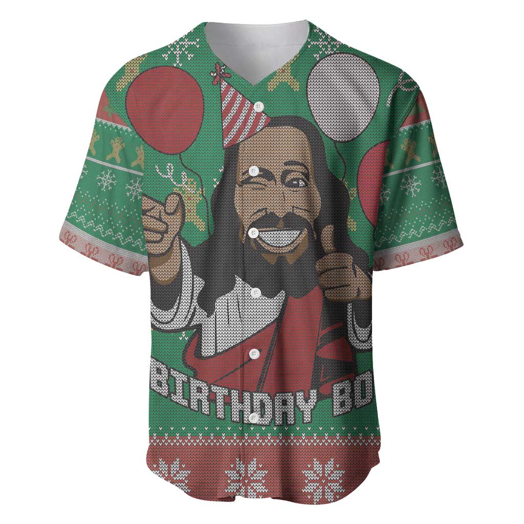 Birthday Boy Jesus Baseball Jersey African Christian - Wonder Print Shop