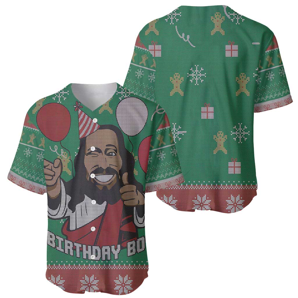 Birthday Boy Jesus Baseball Jersey African Christian - Wonder Print Shop