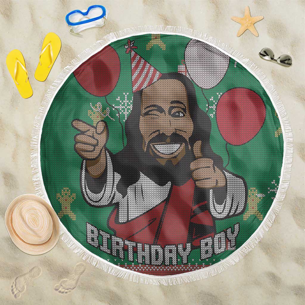 Birthday Boy Jesus Beach Blanket African Christian - Wonder Print Shop