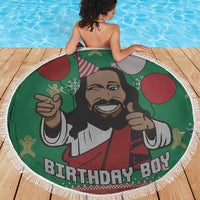 Birthday Boy Jesus Beach Blanket African Christian - Wonder Print Shop