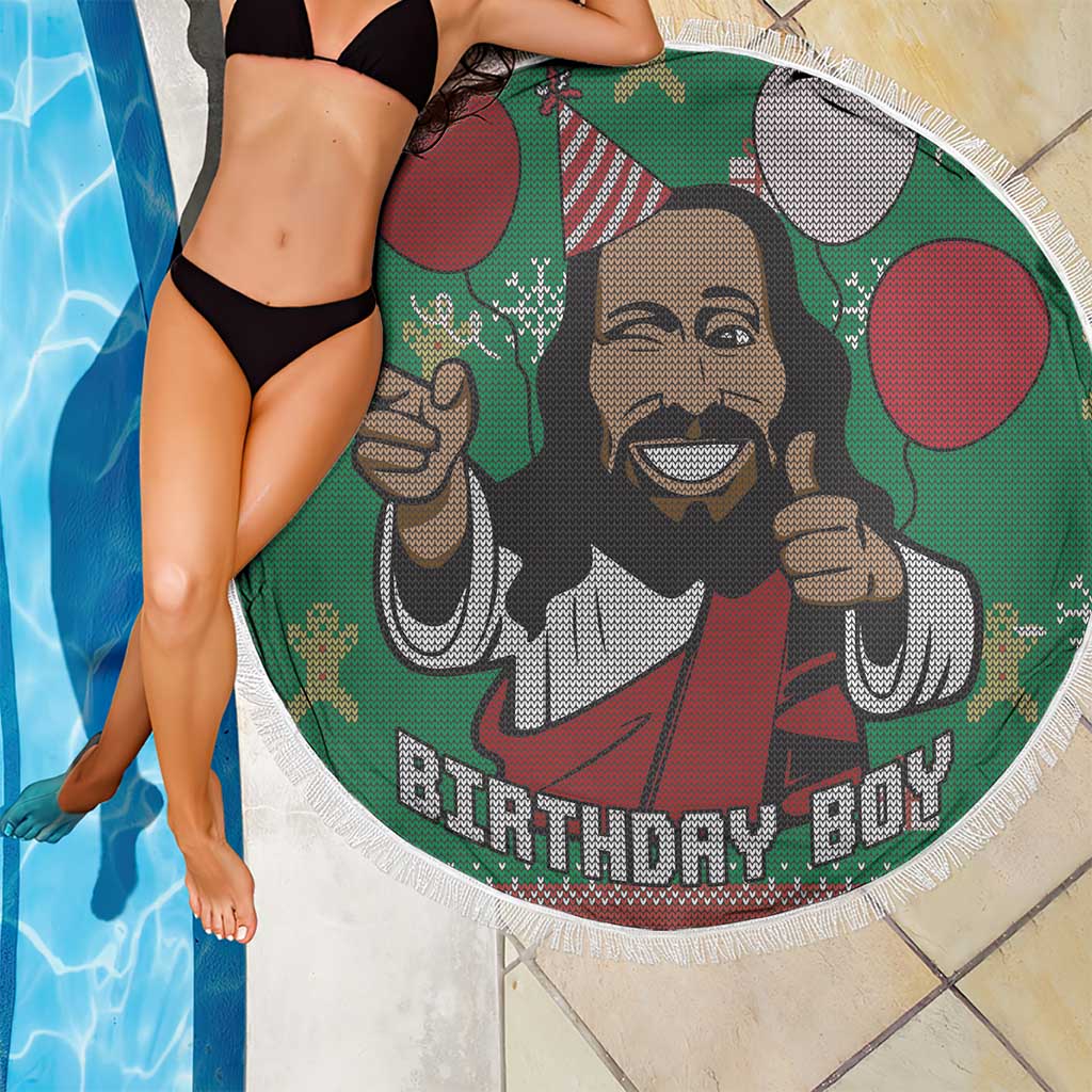 Birthday Boy Jesus Beach Blanket African Christian - Wonder Print Shop