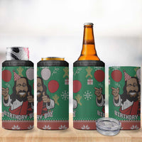 Birthday Boy Jesus 4 in 1 Can Cooler Tumbler African Christian - Wonder Print Shop