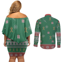Birthday Boy Jesus Couples Matching Off Shoulder Short Dress and Long Sleeve Button Shirt African Christian - Wonder Print Shop