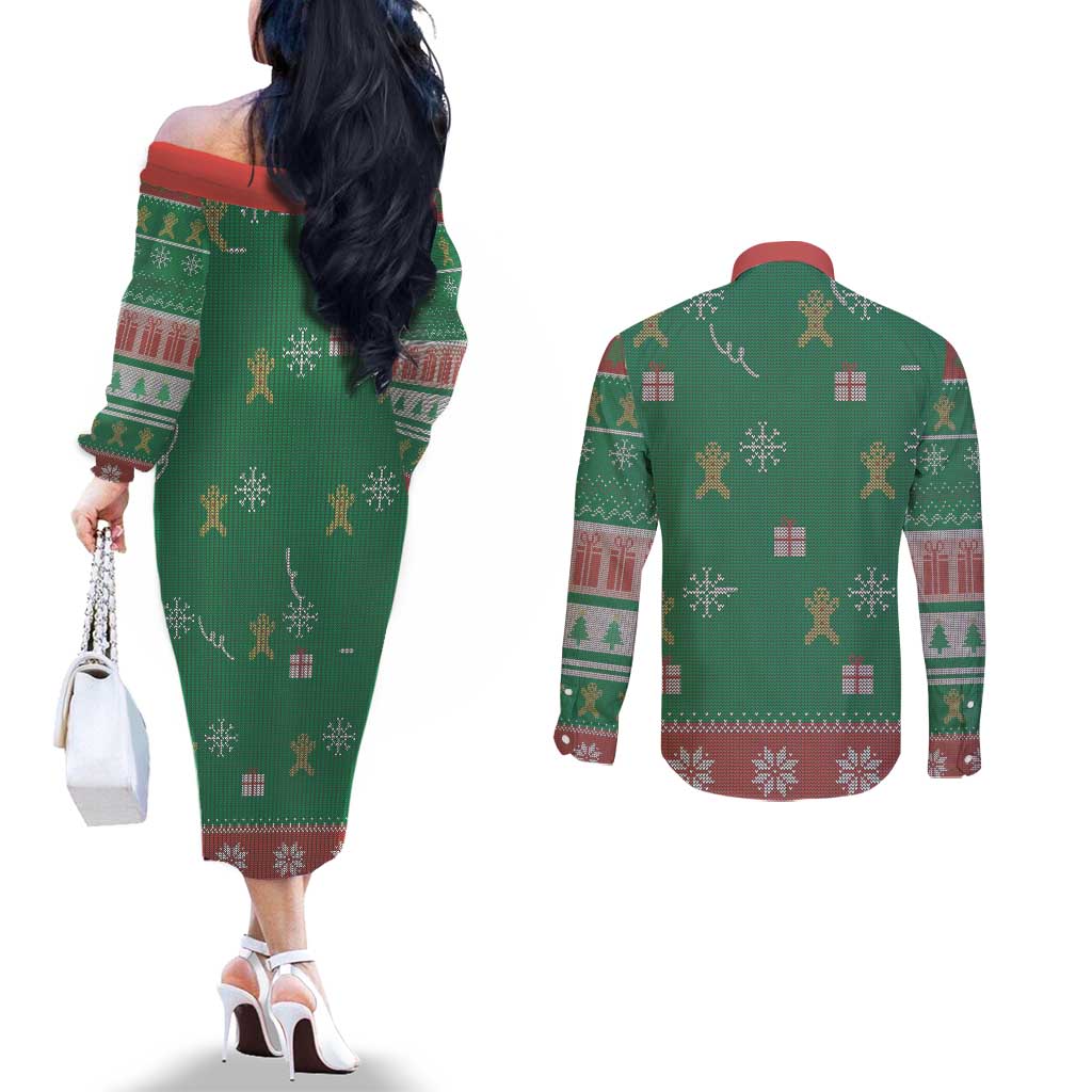 Birthday Boy Jesus Couples Matching Off The Shoulder Long Sleeve Dress and Long Sleeve Button Shirt African Christian