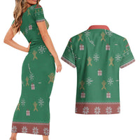 Birthday Boy Jesus Couples Matching Short Sleeve Bodycon Dress and Hawaiian Shirt African Christian - Wonder Print Shop