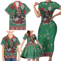 Birthday Boy Jesus Family Matching Short Sleeve Bodycon Dress and Hawaiian Shirt African Christian - Wonder Print Shop