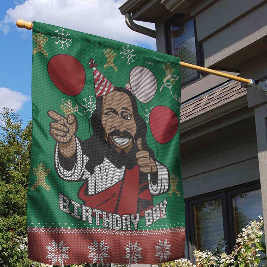 Birthday Boy Jesus Garden Flag African Christian - Wonder Print Shop