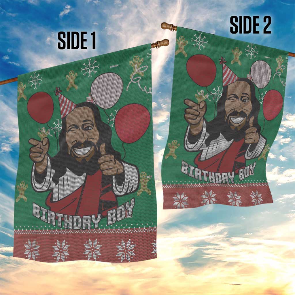Birthday Boy Jesus Garden Flag African Christian - Wonder Print Shop