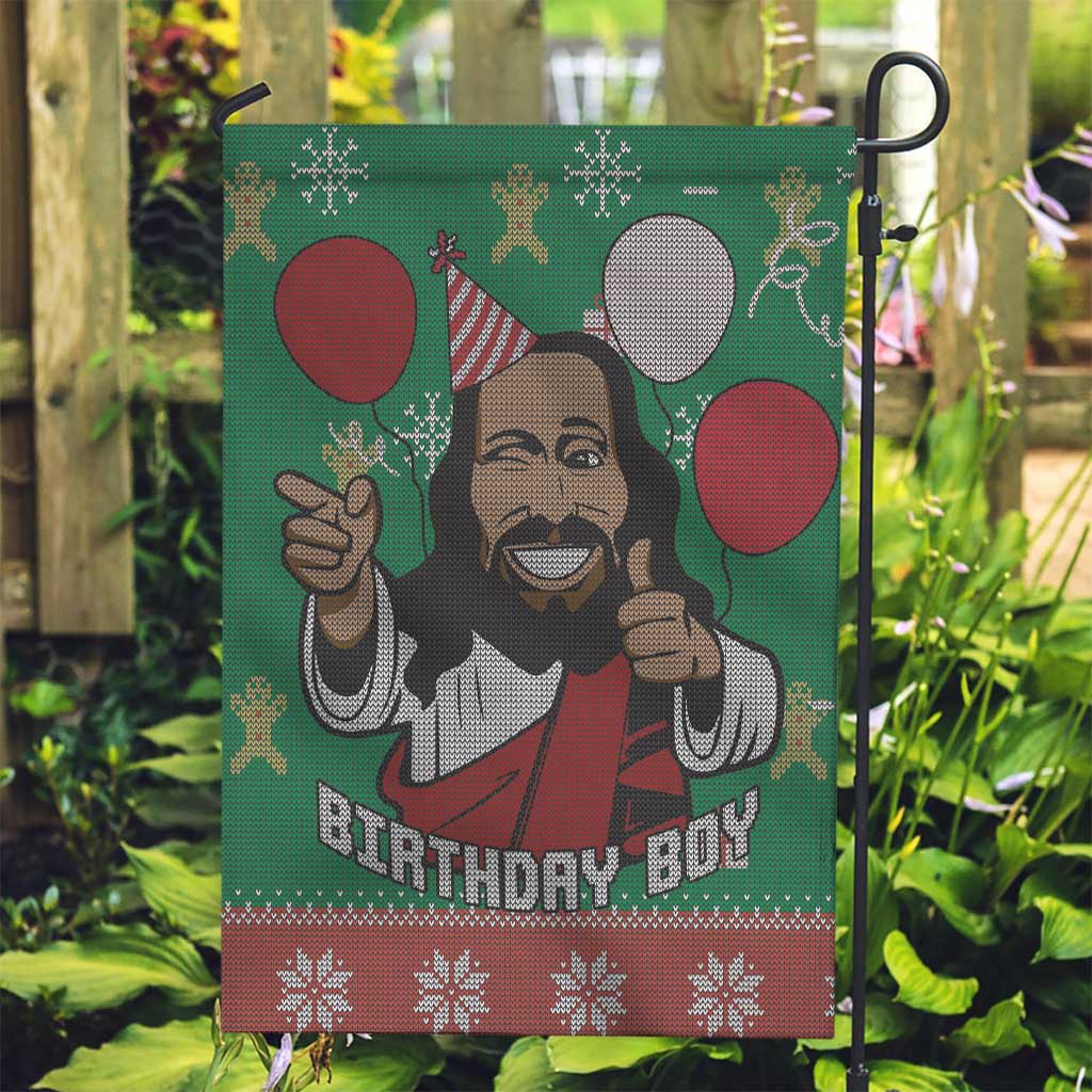 Birthday Boy Jesus Garden Flag African Christian - Wonder Print Shop