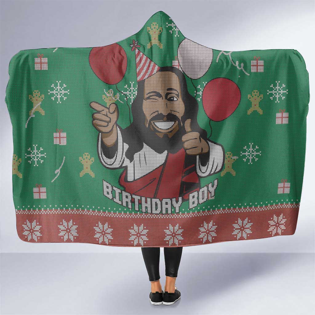 Birthday Boy Jesus Hooded Blanket African Christian