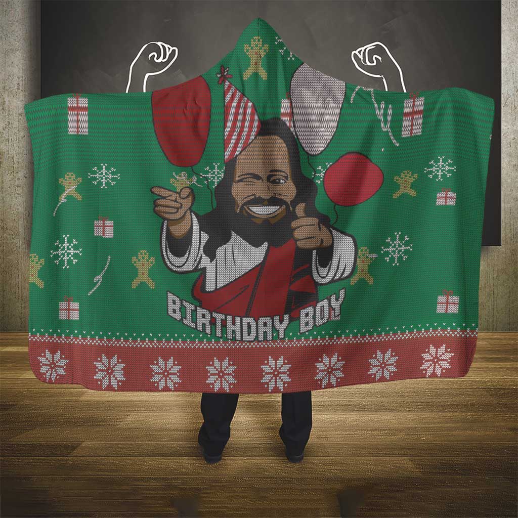 Birthday Boy Jesus Hooded Blanket African Christian