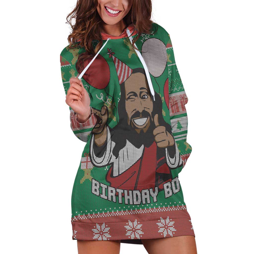 Birthday Boy Jesus Hoodie Dress African Christian - Wonder Print Shop