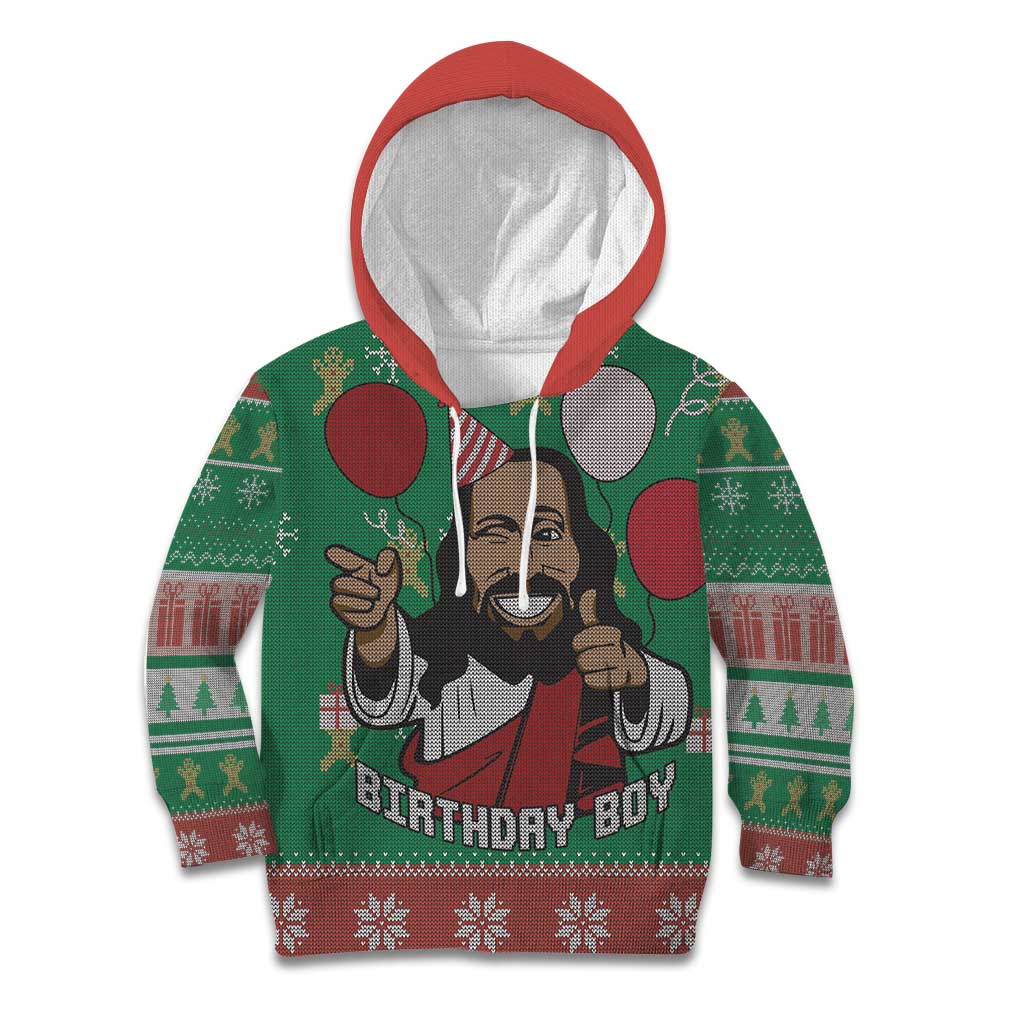 Birthday Boy Jesus Kid Hoodie African Christian - Wonder Print Shop