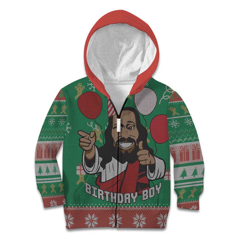 Birthday Boy Jesus Kid Hoodie African Christian - Wonder Print Shop